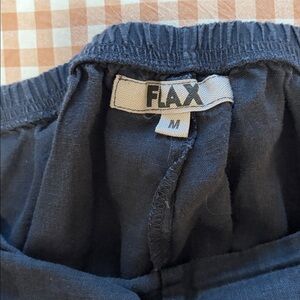 Flax Black Wide-Leg Linen Pants